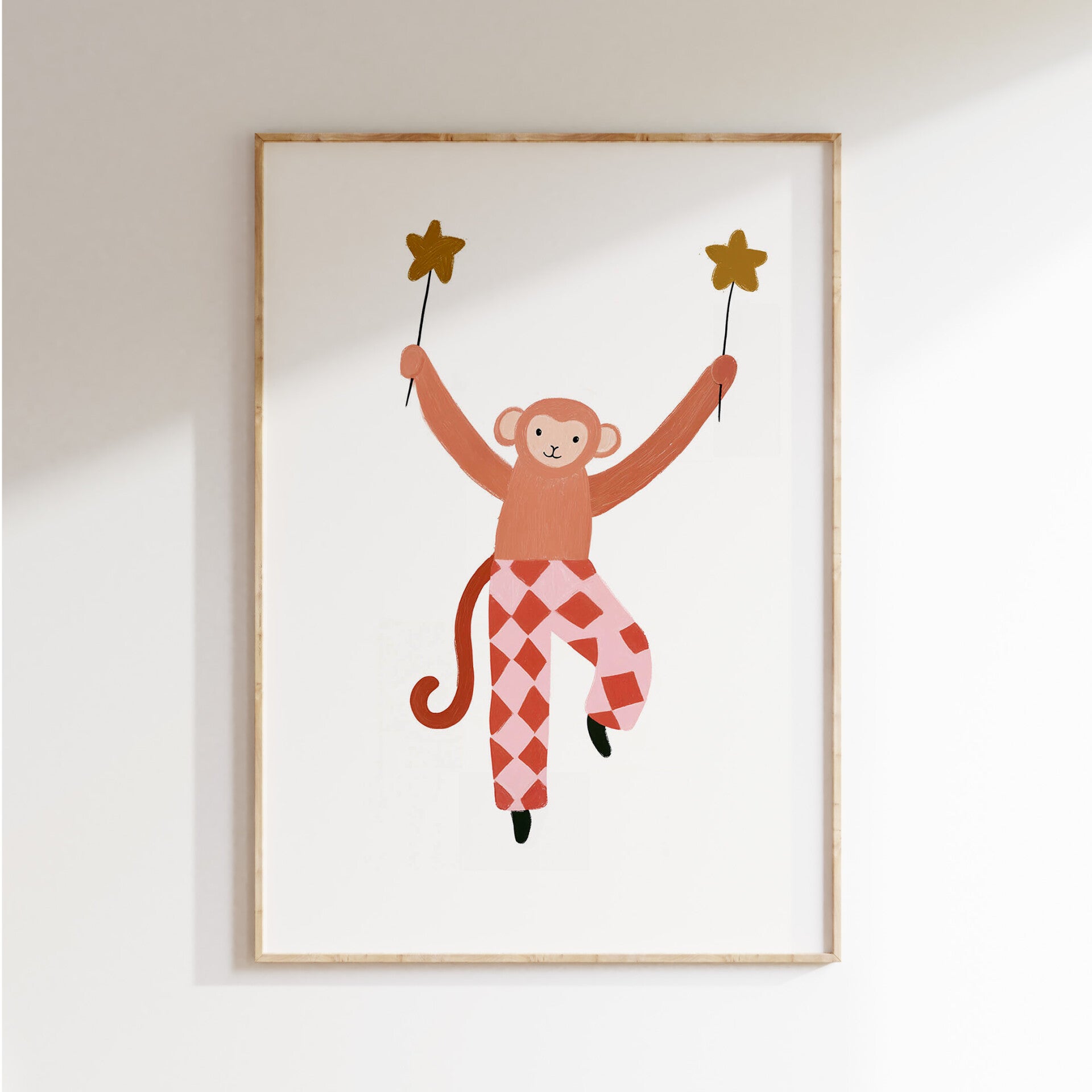 Kinderkamer print | Circus monkey