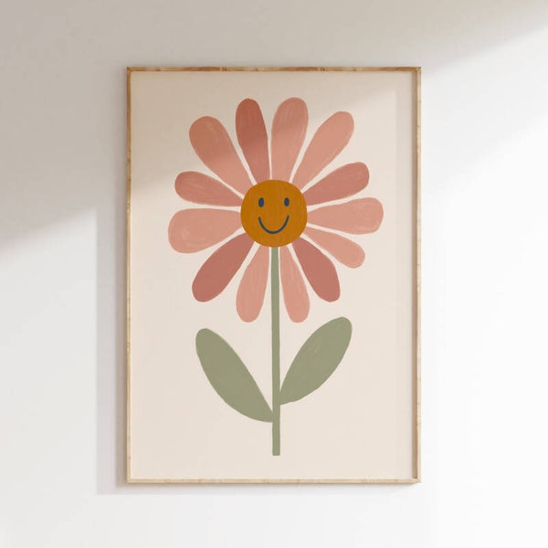 Kinderkamer print | Happy flower