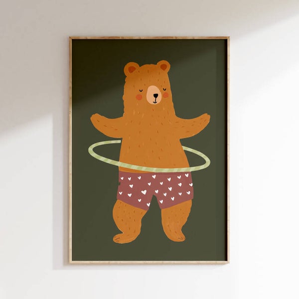 Kinderkamer print | Hoelahoep beer