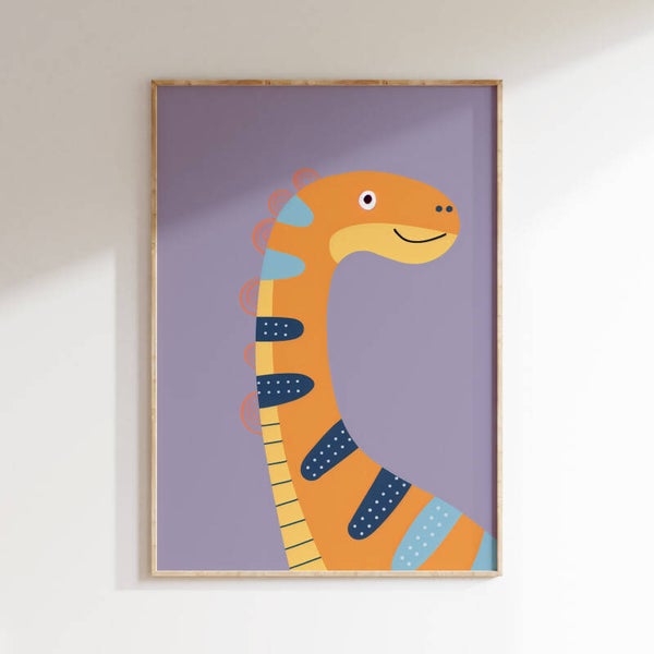 Kinderkamer print | Dinosaurus Abel