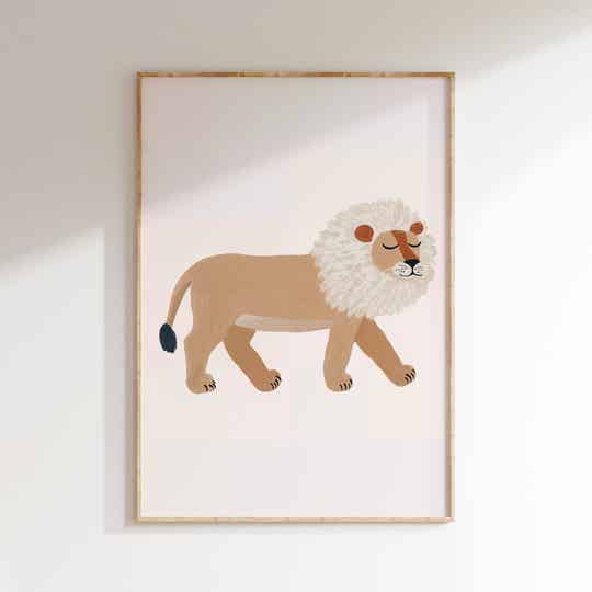 Kinderkamer print | Koning leeuw