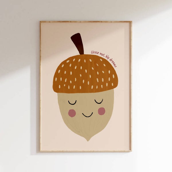 Kinderkamer print | Little nut big dreams