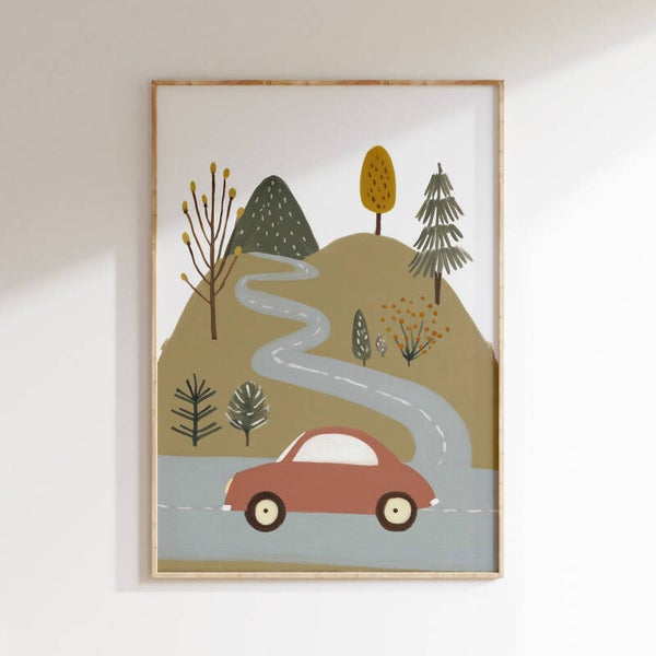 Kinderkamer print | On the road