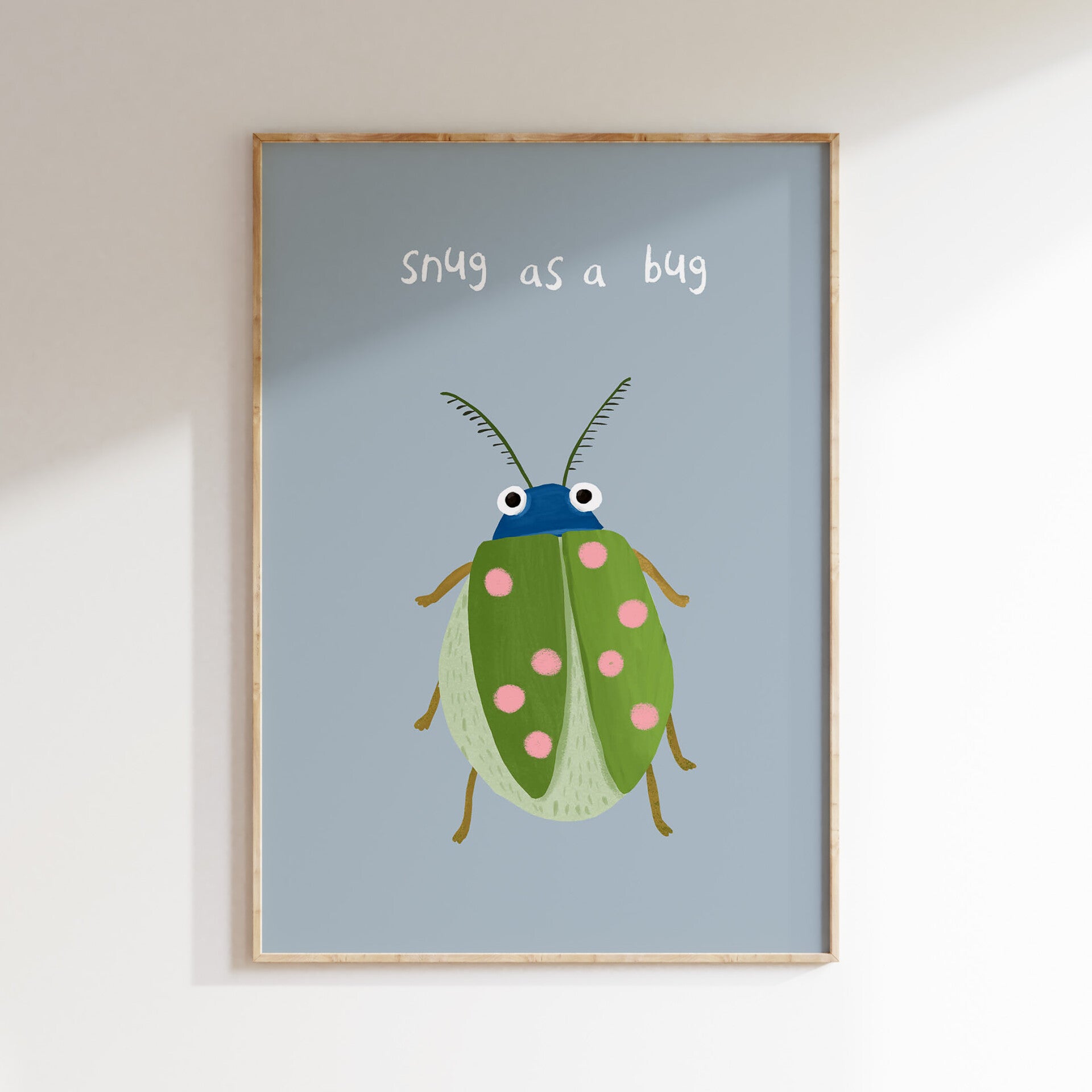 Kinderkamer print | Snug as a bug