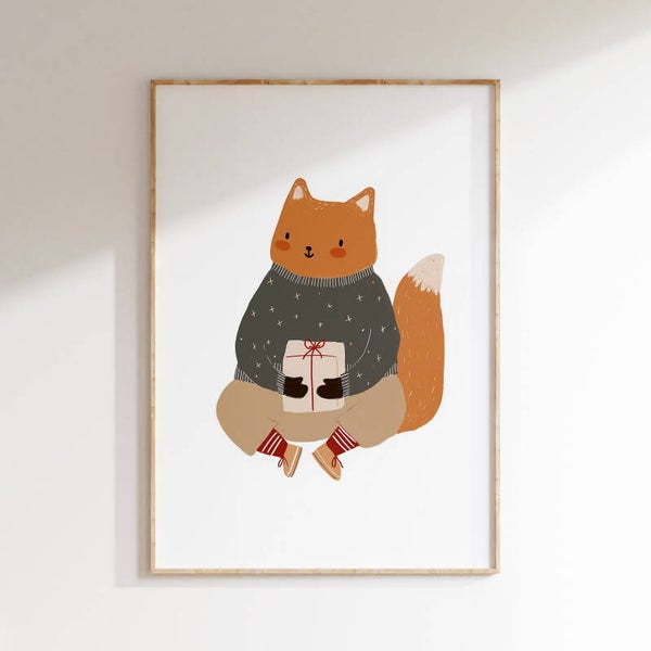 Kinderkamer print | Winter vos