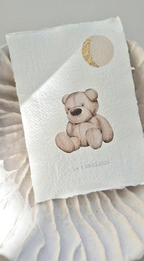 Maanstand poster - Teddybeer