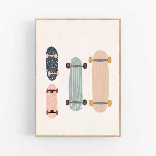 Kinderkamer print | Skateboard