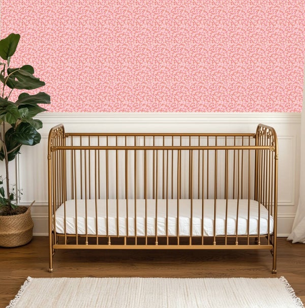Patroonbehang Lambrisering – Berry dots