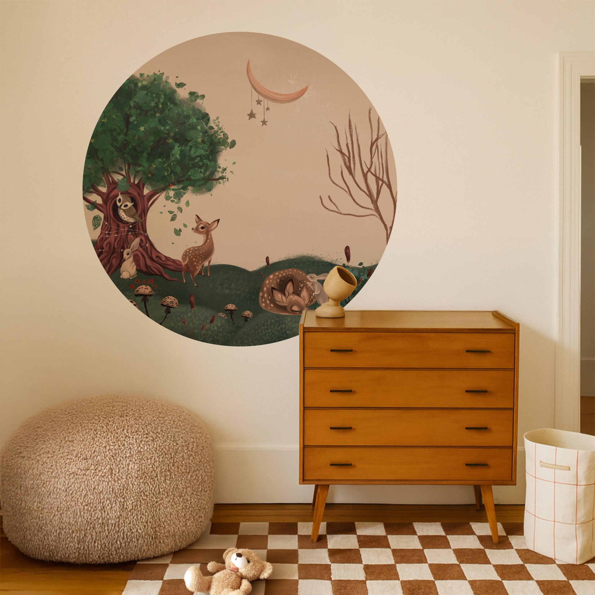 Behangcirkel - Enchanted forest | beige