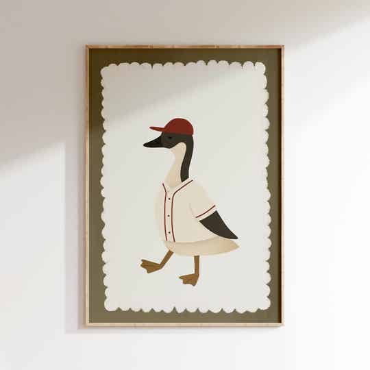 Kinderkamer print | Home run goose