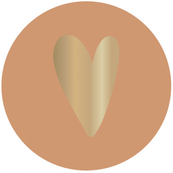 Sluitzegel - Gouden hartje | Oud oranje