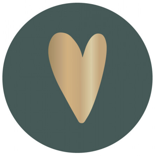 Sluitzegel - Gouden hartje | Petrol