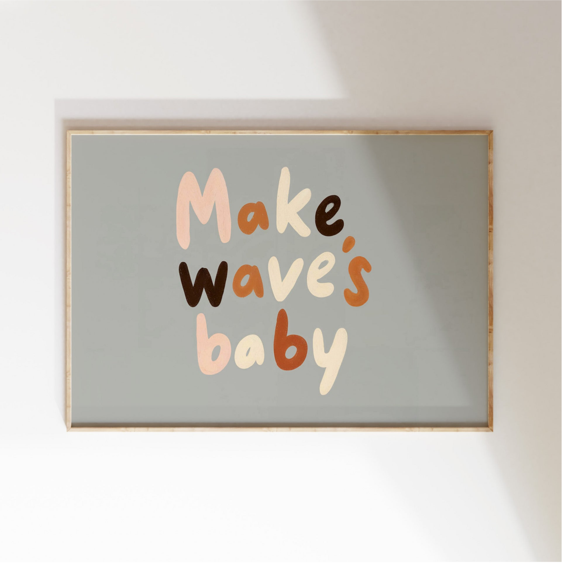 Kinderkamer print | Make waves baby