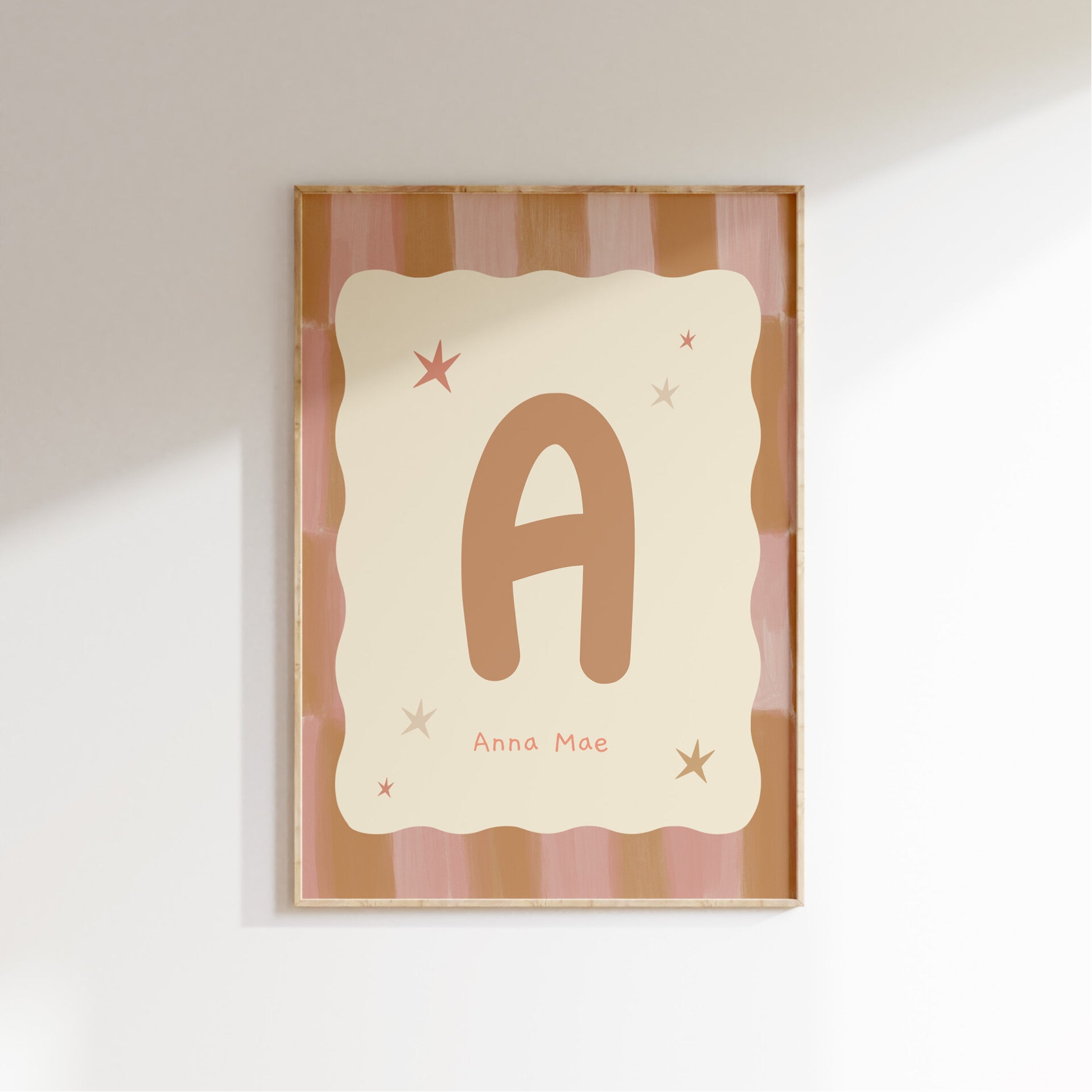 Geboorteposter Anna - ruitjes