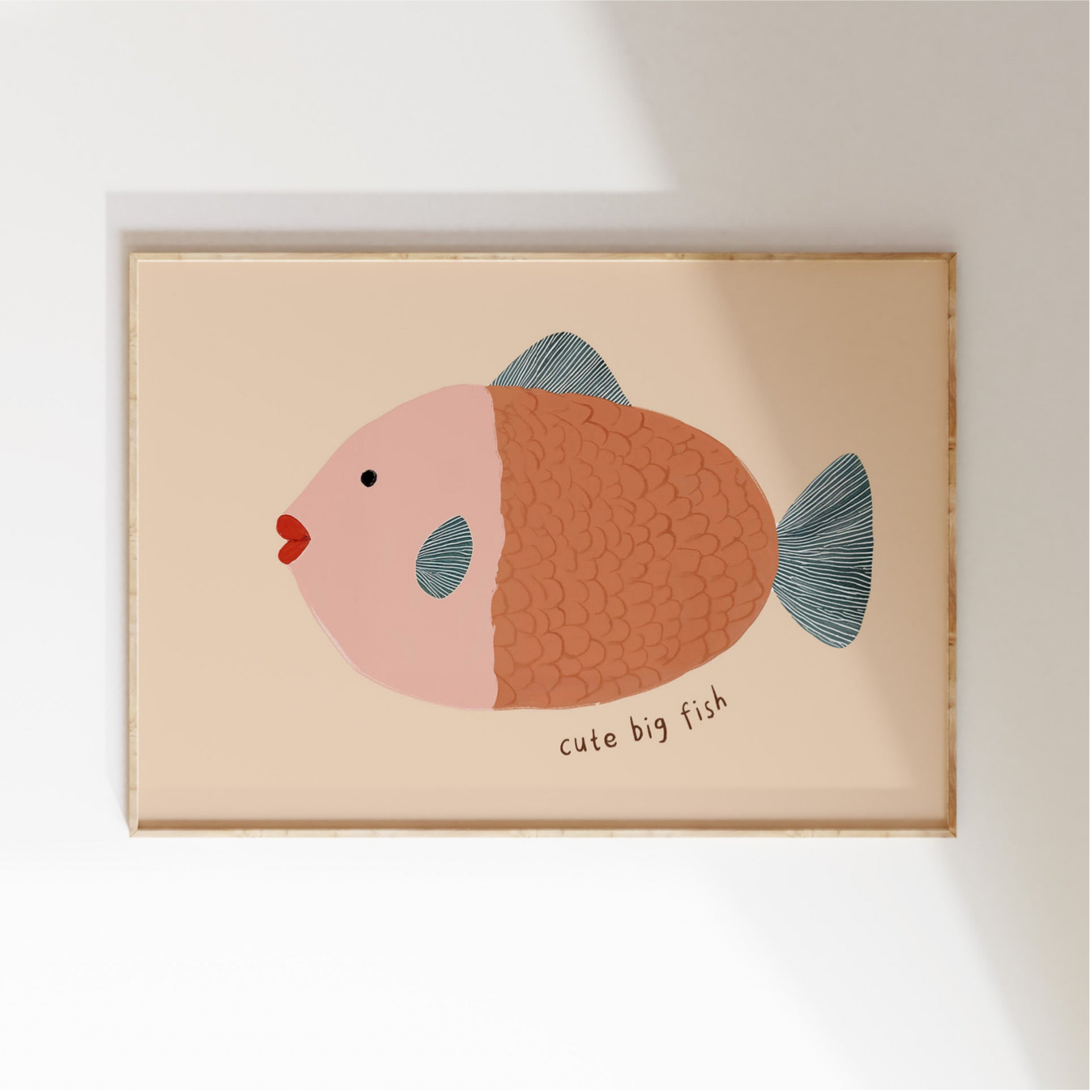 Kinderkamer print | Cute big fish