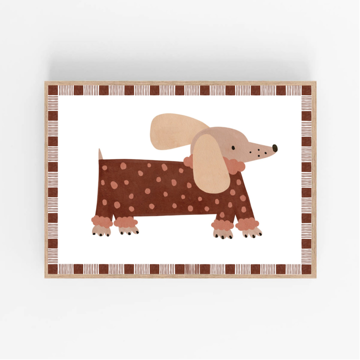 Kinderkamer print retro | Hond