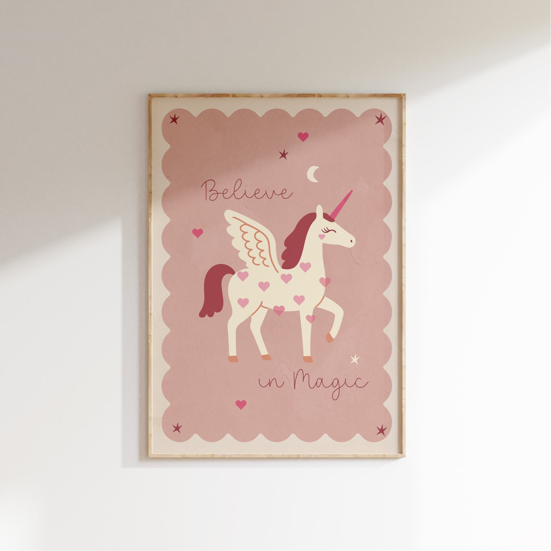 Kinderkamer poster - Unicorn | Geloof in Magie
