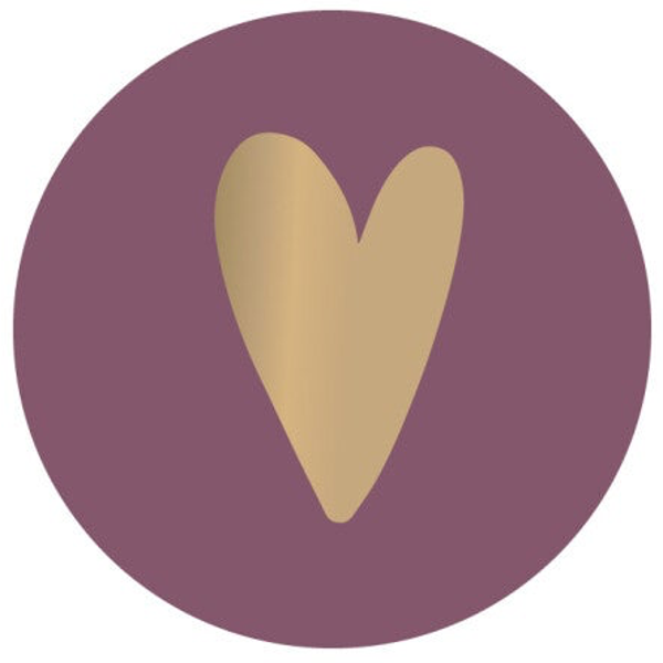 Sluitzegel - Gouden hartje | Beet red