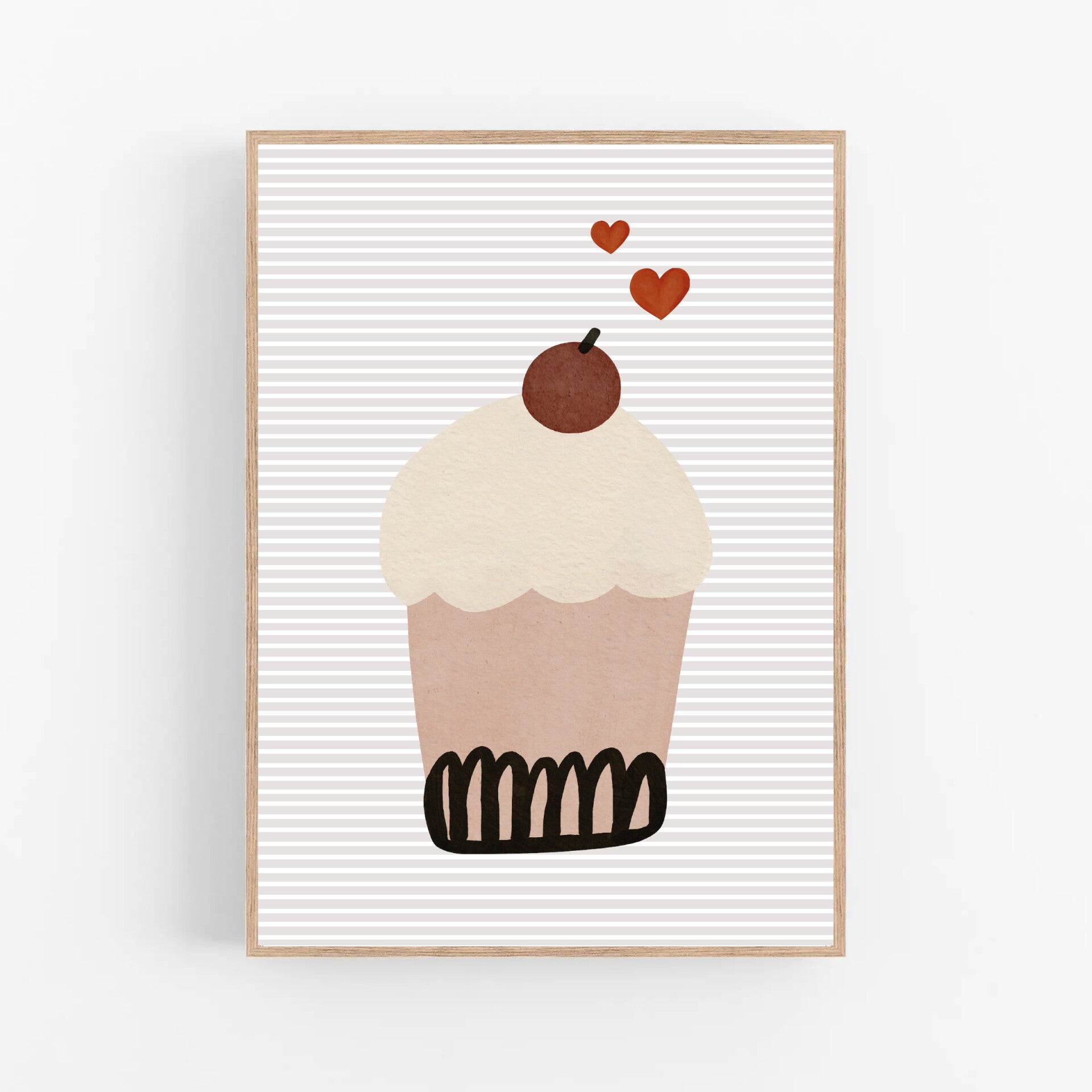 Kinderkamer print retro | Cupcake