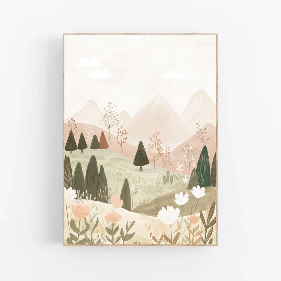Kinderkamer print | Berglandschap