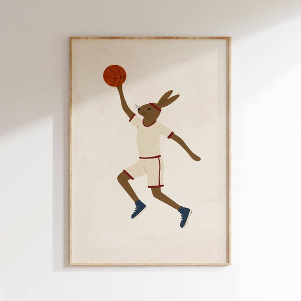 Kinderkamer print | Basketbal haas
