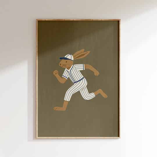Kinderkamer print | Honkbal haas