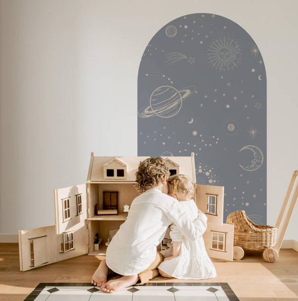 Behangboog - In de ruimte | denim