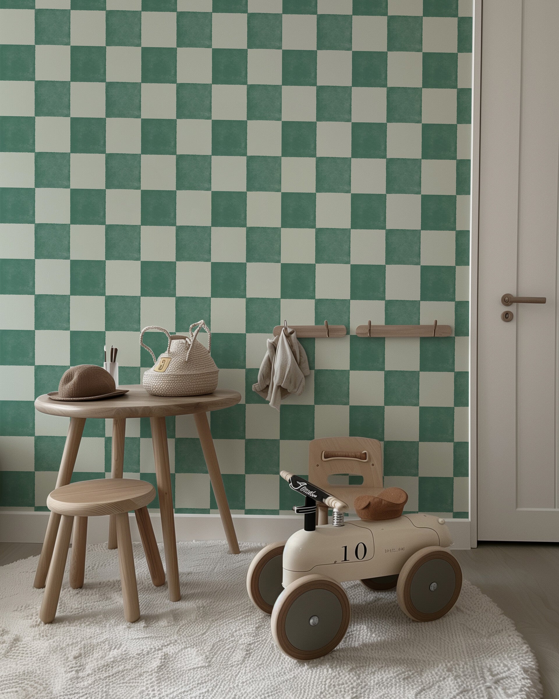 Behang Ruitje Ruitje | groen