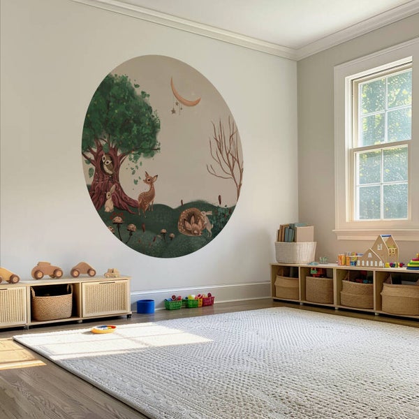 Behangcirkel - Enchanted forest | beige