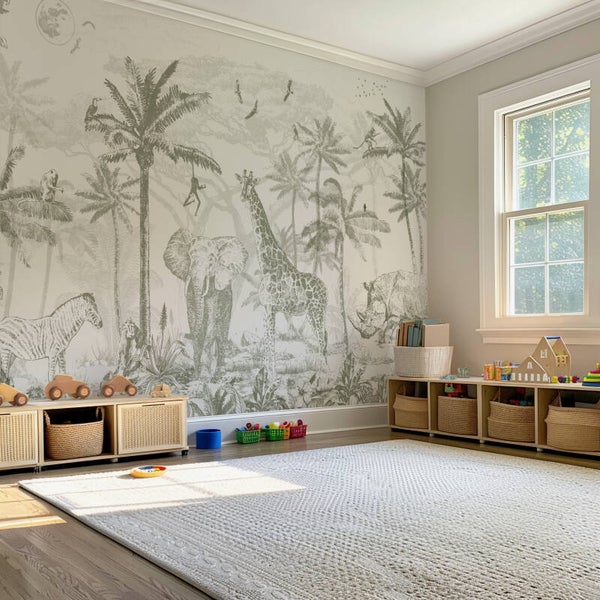 Behang Jungle  | bosgroen