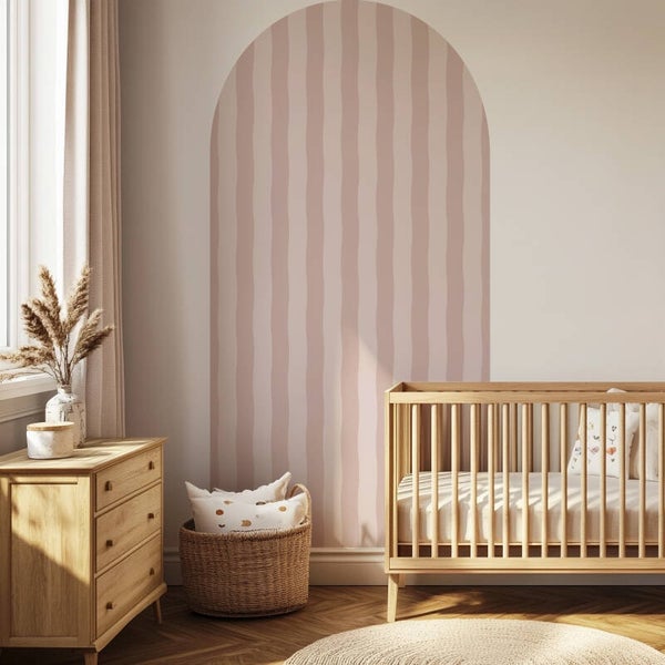 Behangboog - Wavy Stripes | old rose