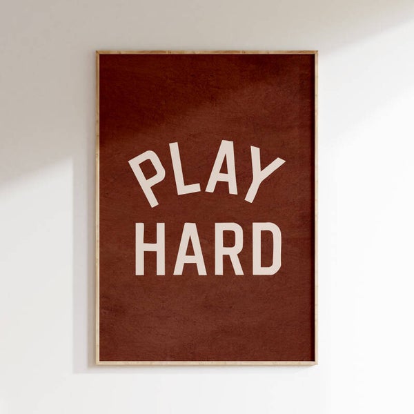 Kinderkamer print | Play hard