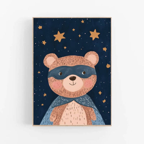 Kinderkamer print | Ruimte beer