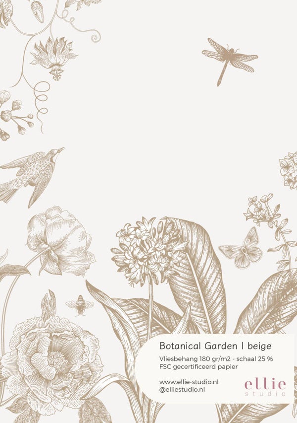 Behangstaal - Botanical garden | beige