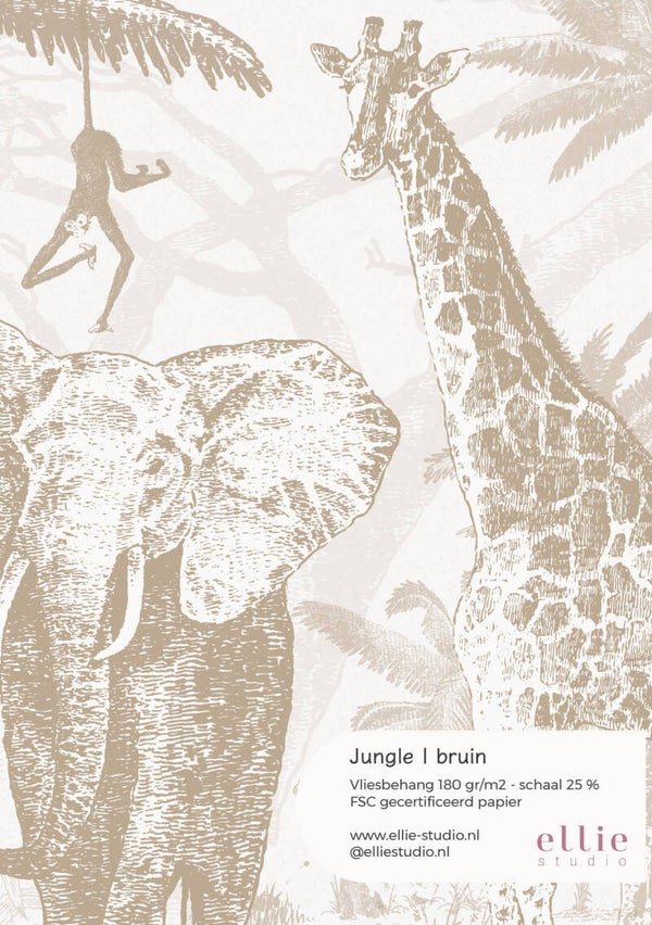 Behangstaal - Jungle | bruin
