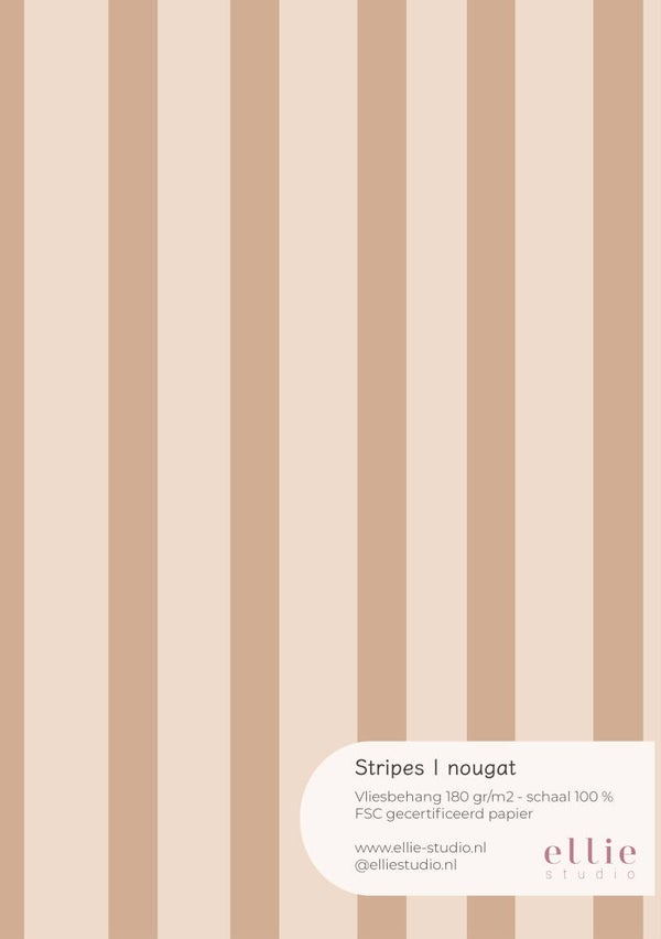 Behangstaal - Stripes | Nougat