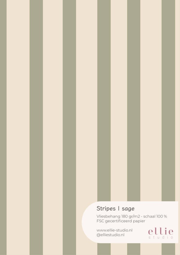 Behangstaal - Stripes | Sage