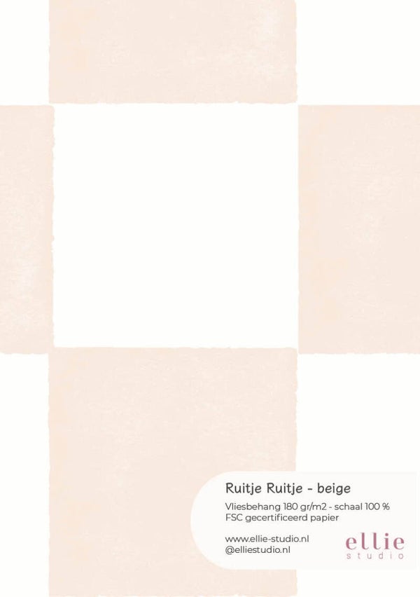 Behangstaal - Ruitje Ruitje | beige