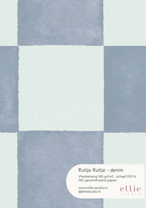Behangstaal - Ruitje Ruitje | denim