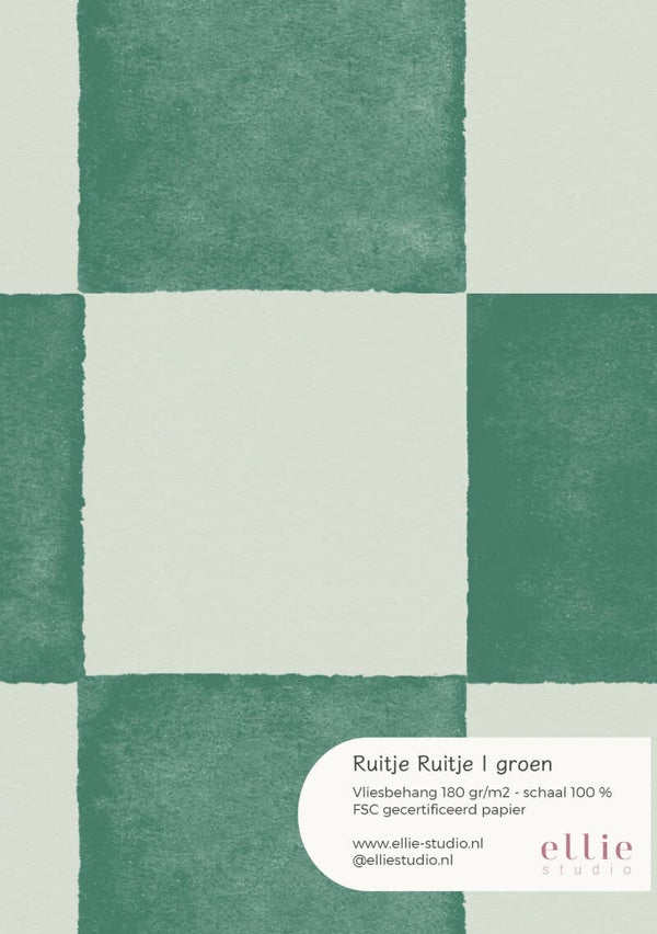 Behangstaal - Ruitje Ruitje | groen
