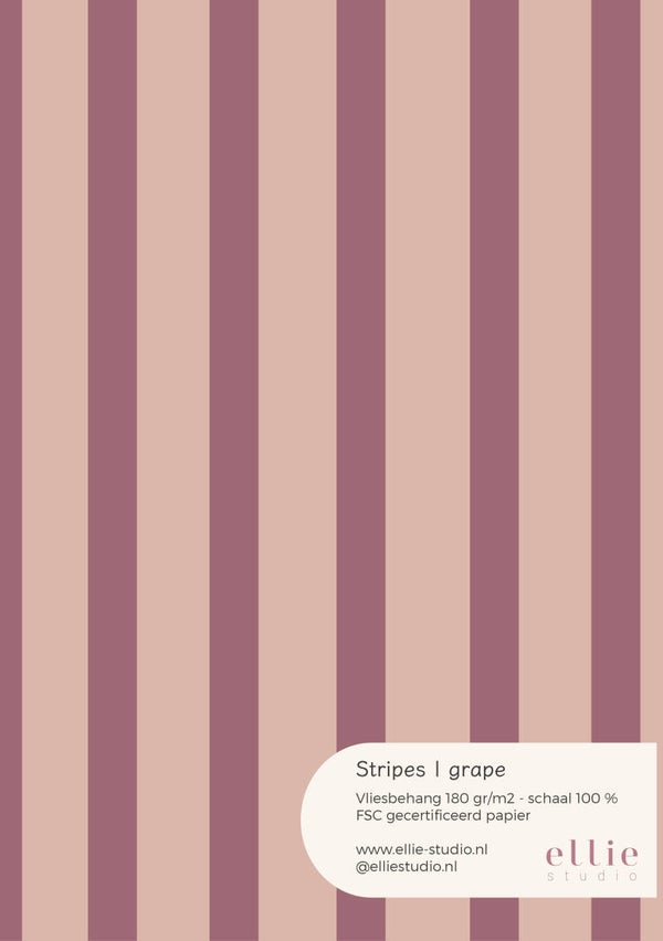 Behangstaal - Stripes | grape