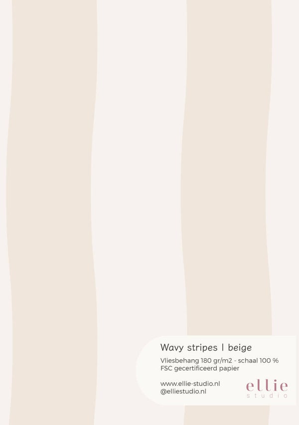 Behangstaal - Wavy stripes | beige