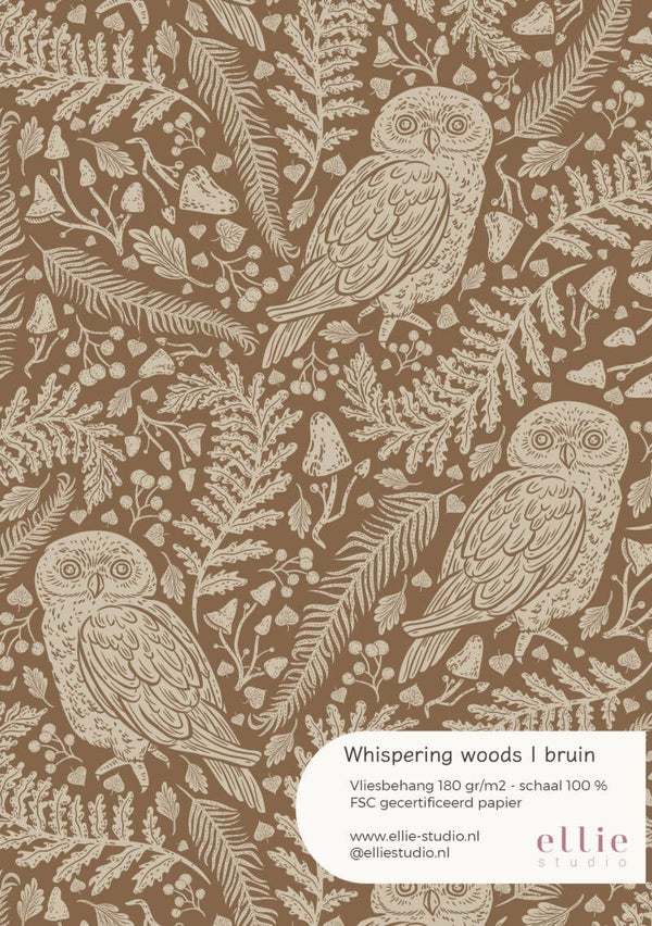 Behangstaal - Whispering woods | bruin