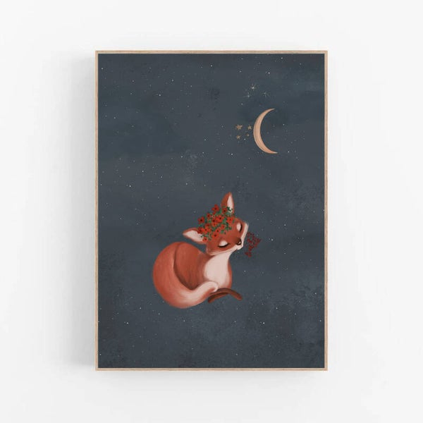 Sweet fox - Enchanted Forest | blauw