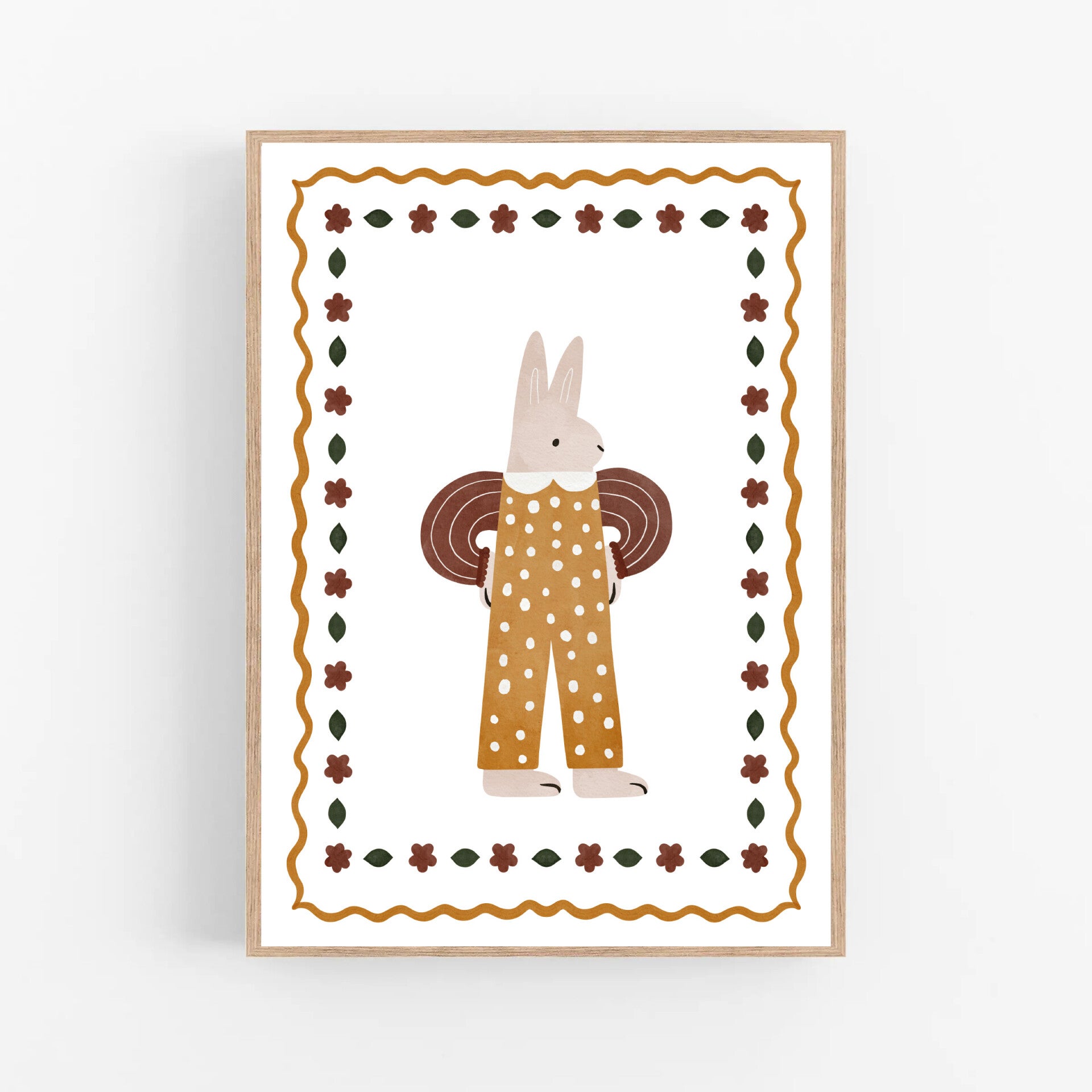 Kinderkamer print retro | Konijn