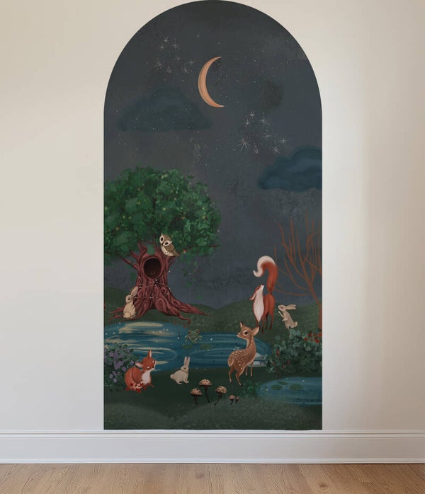 Behangboog - Enchanted Forest | blauw