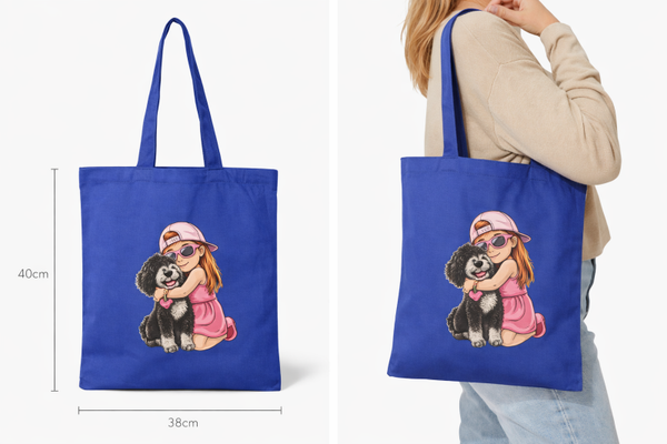 “Tote bag met jouw favoriete foto – uniek voor jou!” – Één Kant Bedrukt, 100% Katoen