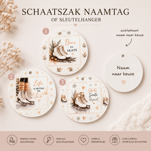Schaatszak Naamtag of Sleutelhanger