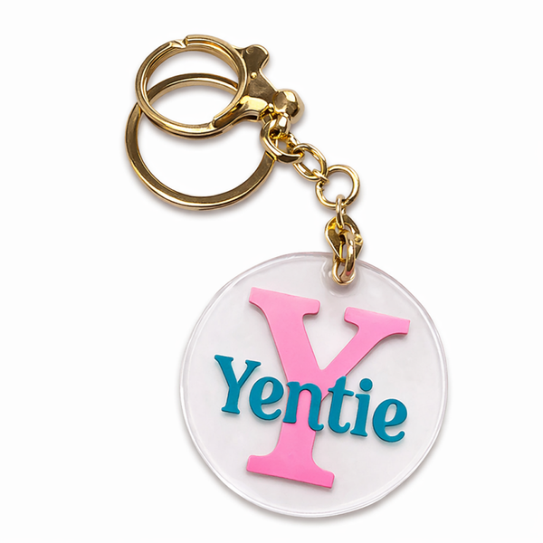Gepersonaliseerde ABC en naam Sleutelhanger
