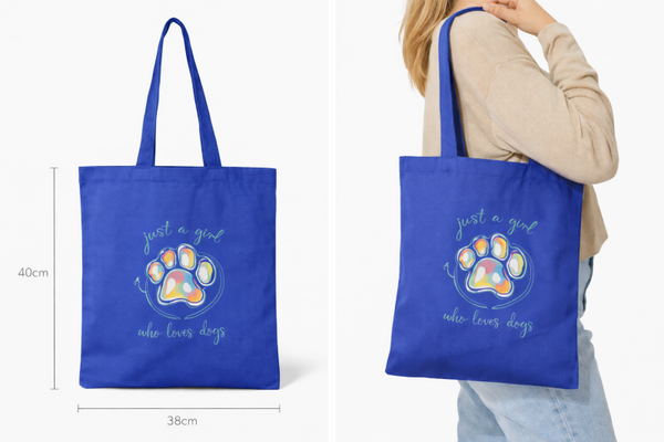 Dog Mom Tote Bag – 100% Katoen-poot